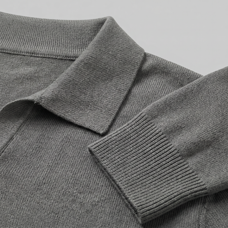 Herren Woll Polo Mit V Ausschnitt