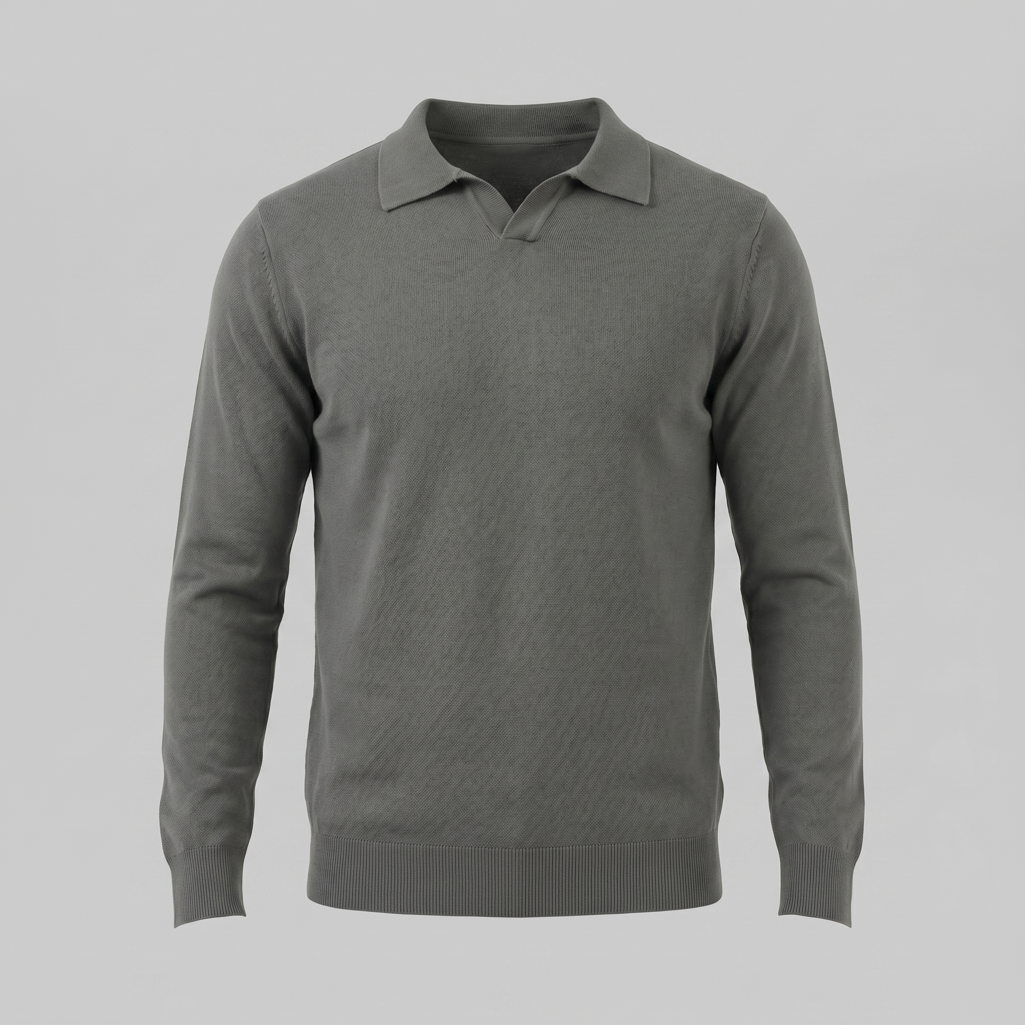 Herren Woll Polo Mit V Ausschnitt