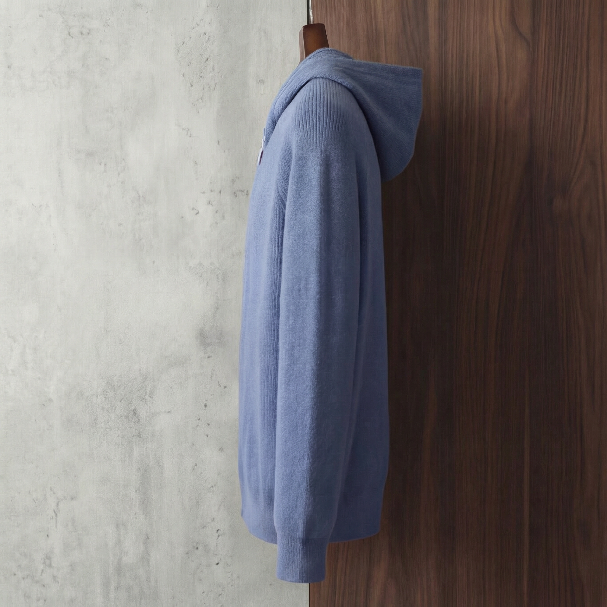 Herren Woll Hoodie Mit Reißverschluss