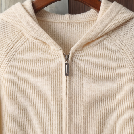 Herren Woll Hoodie Mit Reißverschluss