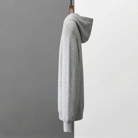 Herren Woll Hoodie Mit Reißverschluss