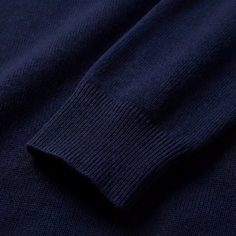 Navyblauer Rundhals Strickpullover