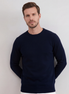 Navyblauer Rundhals Strickpullover
