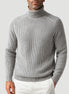 Rollkragen Pullover Herren - Gerippter Strickpullover für Herbst