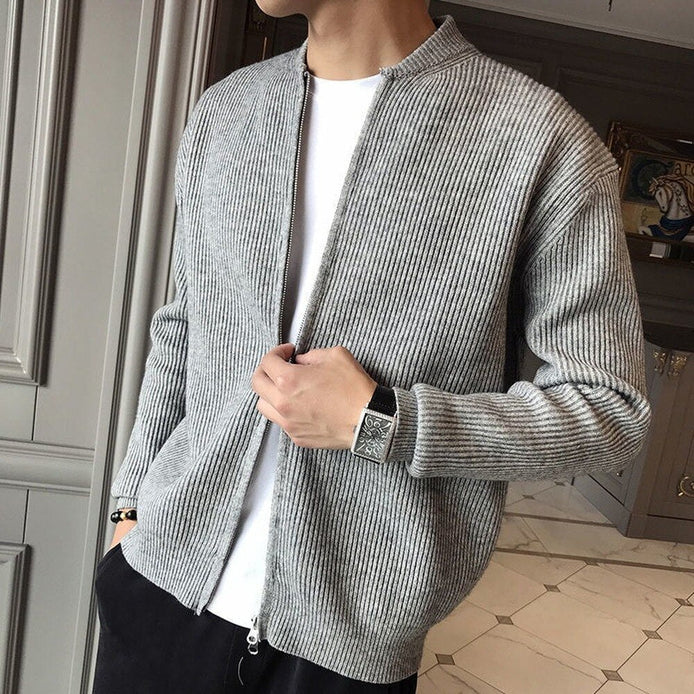 Strickjacke Herren mit Reißverschluss