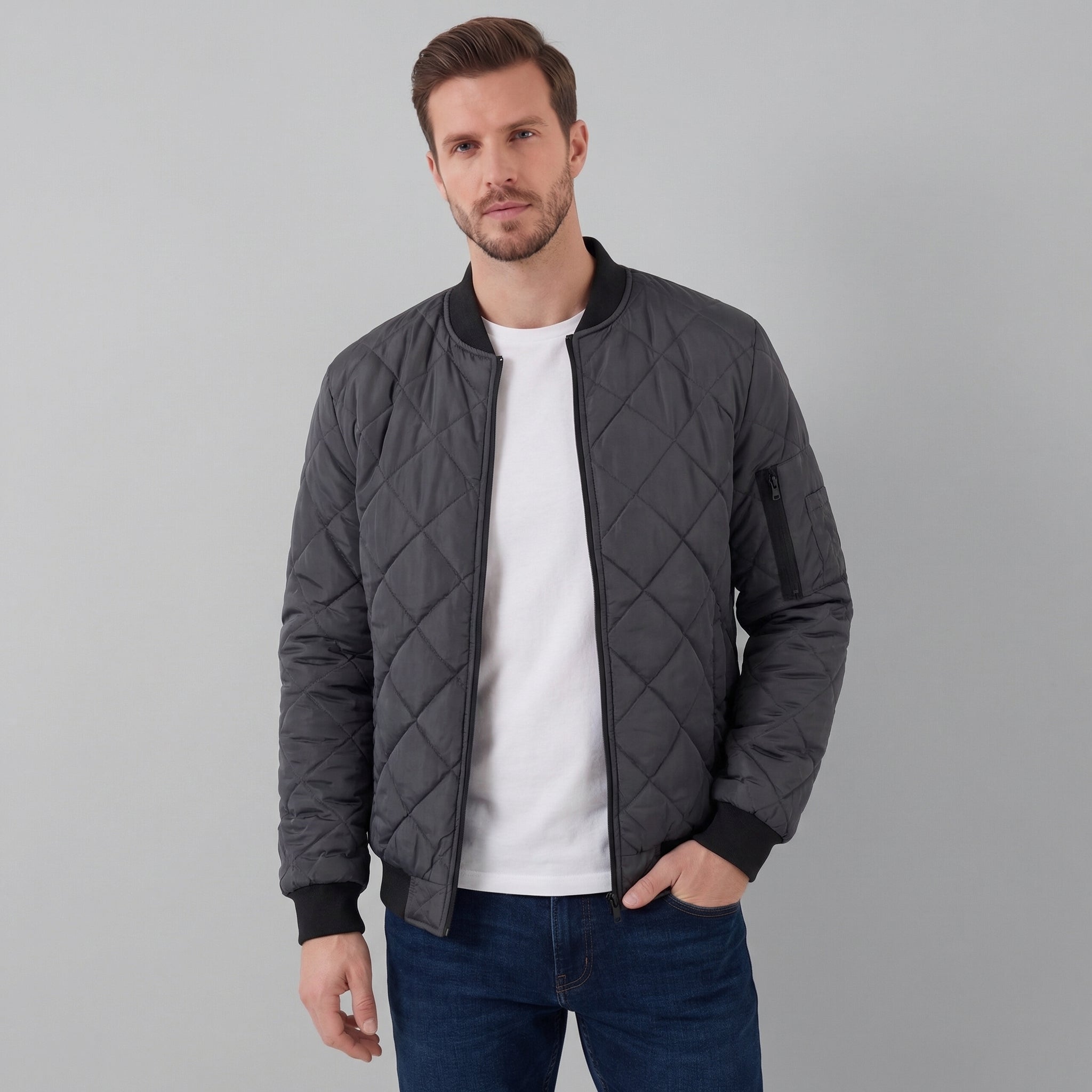 Wattierte Frühlingsjacke für Herren