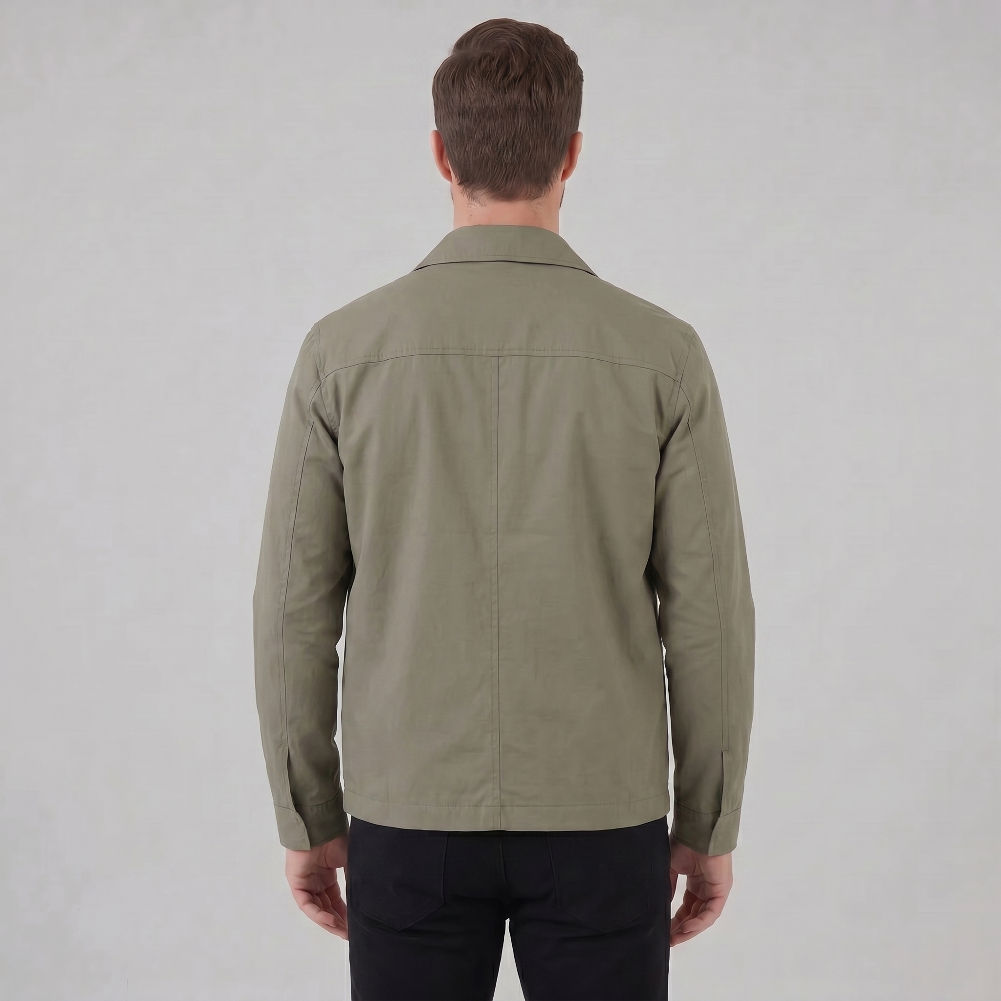 Herren Harrington Jacke Mit Kariertem Innenfutter