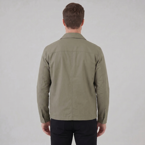 Herren Harrington Jacke Mit Kariertem Innenfutter